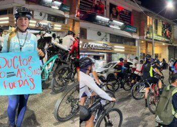Ciclistas rodaron en protesta para exigir justicia por César