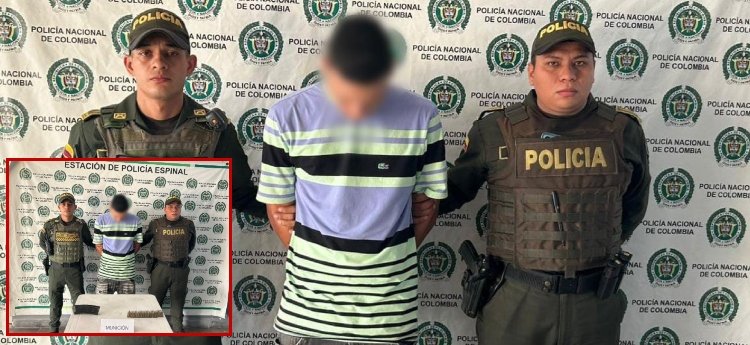 Joven fue detenido con un proveedor para fusilen Espinal por parte de la Policía