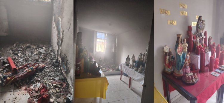 Veladoras encendidas en altar de santería provocó incendio