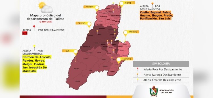 14 municipios del Tolima han declarado calamidad pública ante las afectaciones por lluvias