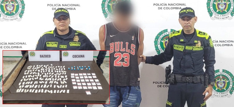 Cayó alias ‘Tata’ con 180 dosis de estupefacientes en el barrio Santofimio