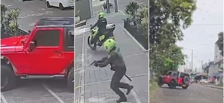 Persecución, bala y captura protagonizada por el conductor en costoso jeep