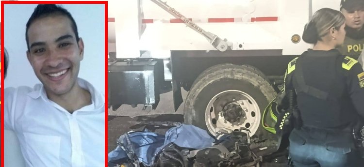 Cristian Camilo fue el joven que murió al quedar debajo de una volqueta, cuando iba en una motocicleta