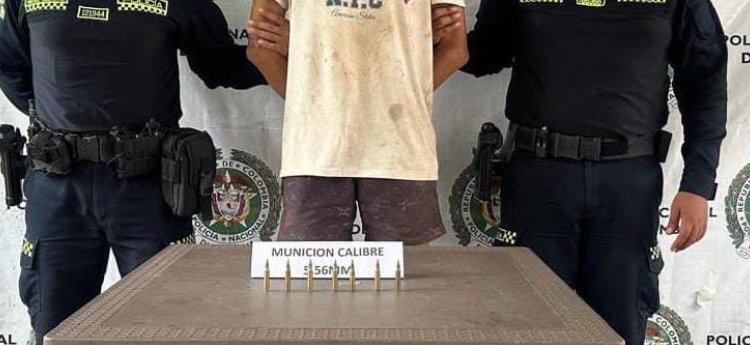 Detenido sujeto con varios cartuchos para fusil en Melgar 