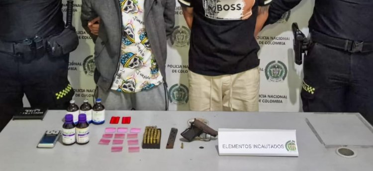 Sujetos fueron capturados cuando llevaban una pistola, tussi y hasta una gramera