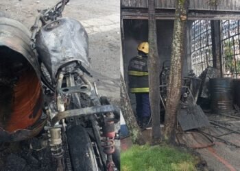 Dos personas resultaron heridas en incendio en el barrio Parrales
