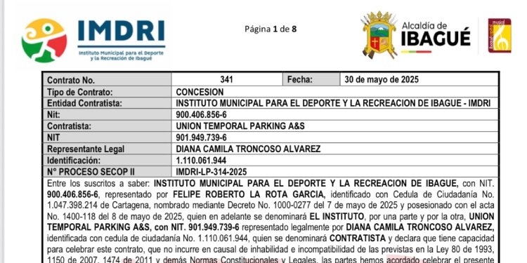 Este es el polémico contrato del negocio de parqueaderos