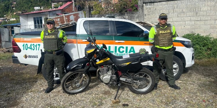 Moto valorada en 22 millones de pesos fue recuperada en la vía Fresno – Manizales