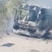 Corto circuito fue el responsable del incendio de un bus en Ataco