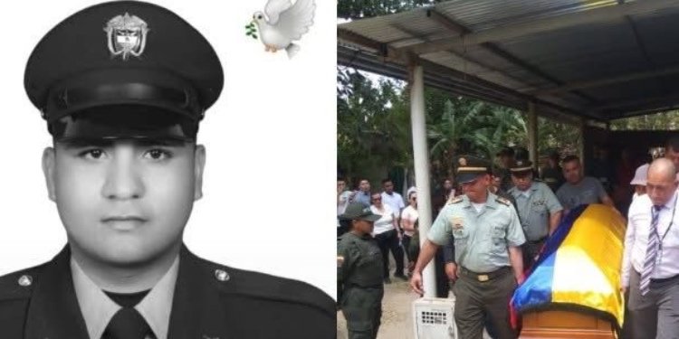 Luto en El Guamo por el fallecimiento del patrullero Brayan Montealegre