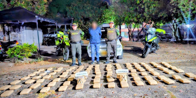 117 kilos de marihuana incautados en la vía Castilla por la Policía