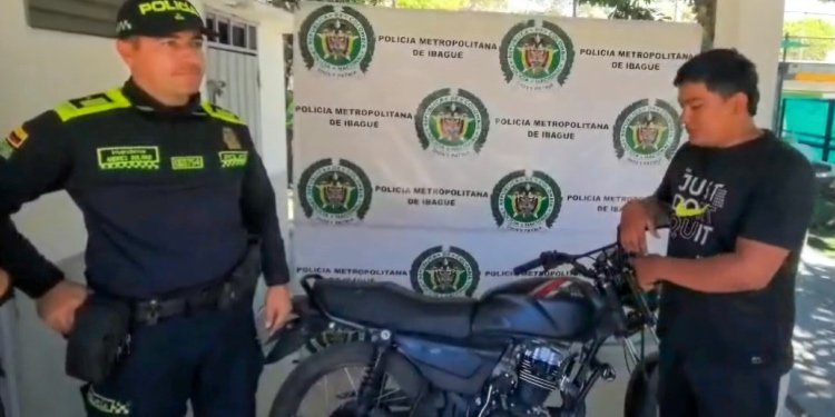 En menos de dos horas, policía recuperó motocicleta hurtada en el norte de Ibagué