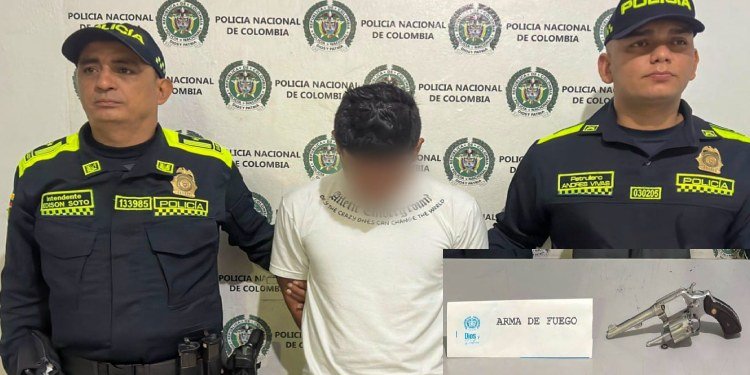 Capturado sujeto con un arma de fuego en sin permiso