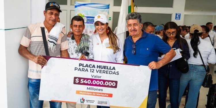 540 millones de pesos en Mariquita para obras en vías rurales con placa huella