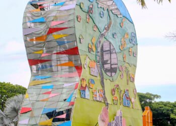 Monumento a La Guitarra resultó afectada por las fuertes lluvias de los últimos días 