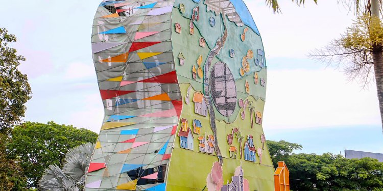 Monumento a La Guitarra resultó afectada por las fuertes lluvias de los últimos días