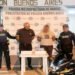 Pareja fue detenida en Buenos Aires con 3 kilos de base de coca
