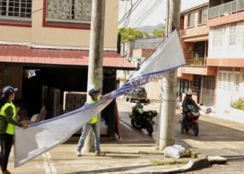 Espacio Público retiró de publicidad política sin autorización en Ibagué