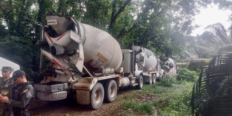 ¡Contundente golpe! Aparecieron las mixer robadas en Honda en zona rural de La Dorada
