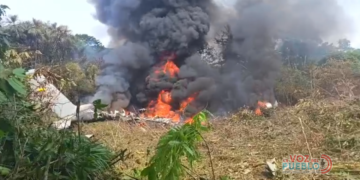 ¡Escena de terror! Avión cayó y ardió en Putumayo