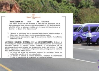 Golpe a la vieja administración de Velotax: SuperTransporte designó a Pedro Villanueva gerente de la cooperativa.