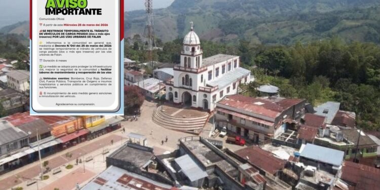 Falan restringe por 6 meses el paso de vehículos de carga pesada en su zona urbana