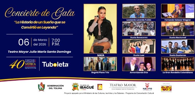 Cuenta regresiva para el Concierto de Gala del 40 Festival Nacional de la Música Colombia: boletería desde $60.000 y últimos cupos