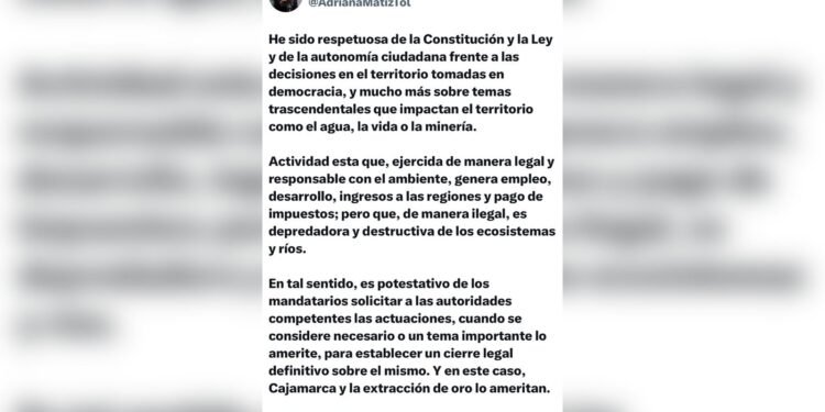 Gobernadora Adriana Magali Matiz responde a quienes la acusan de no proteger el Tolima