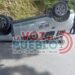 ¡Quedó llantas arriba! Aparatoso accidente en la vía al Líbano deja herido