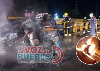 ¡Carretera convertida en escena fatal! Vehículo ardió y dejó muertos entre Saldaña y Guamo