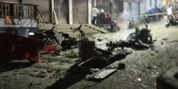 Moto bomba explotó y dejó a un policía herido en Briceño