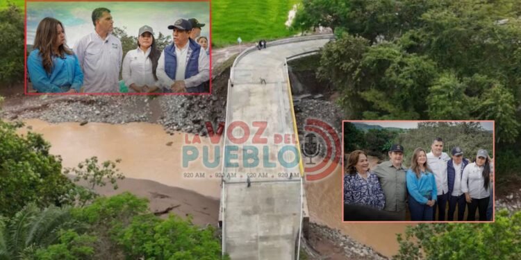 En Chaparral inauguran puente San Bartolomé y ponen la primera piedra para el puente La Enramada