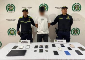 Cayó ‘Fercho’ con maleta llena de celulares robados en el sur de Ibagué