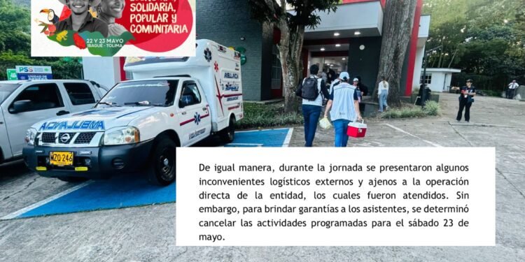 Cancelada 2da Asamblea Nacional en Ibagué tras emergencia de salud que afectó a varios asistentes