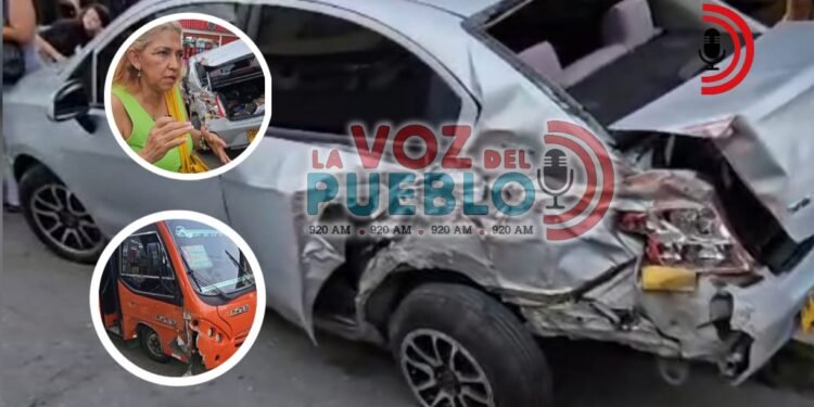 ¿Guerra del centavo? Madre en hija en vehículo particular casi son chocadas violentamente por buseta en Ibagué