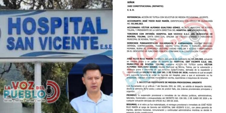 “Junta directiva del hospital de Rovira no fue informada y nuevo gerente llega rodeado de cuestionamientos” abogado Juan Díaz