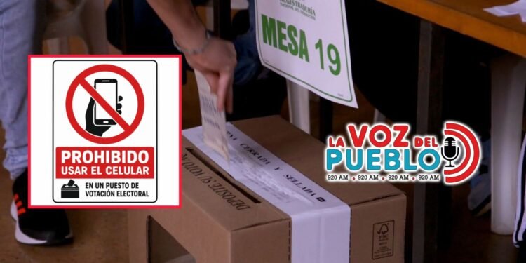 Reiteran prohibición del uso de celulares en puestos de votación durante la segunda vuelta presidencial