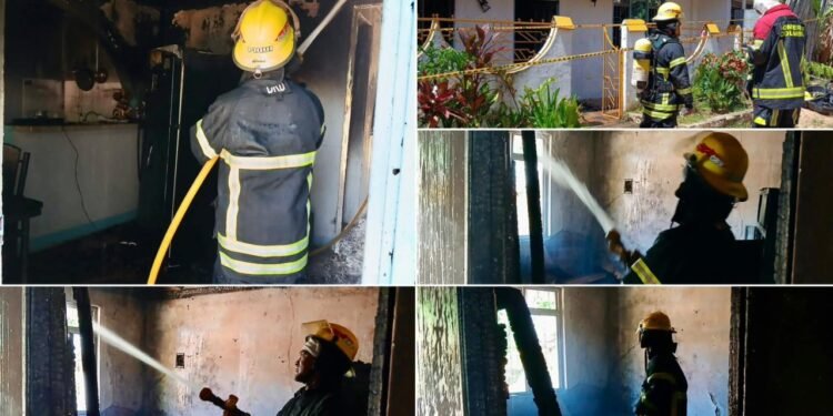 Bomberos de Chaparral evitaron tragedia mayor tras incendio en vivienda del barrio Tuluní