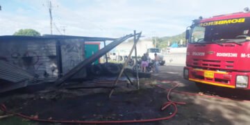 Incendio estructural consumió caseta de montallantas en la variante de Ibagué