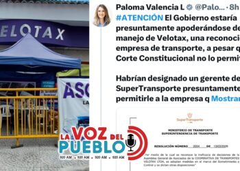 Paloma Valencia denuncia que gobierno Petro se quiere apoderar de Velotax