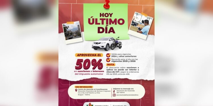 Hoy vence el plazo para pagar el Impuesto Vehicular 2026 sin sanciones ni intereses y acceder a los beneficios de Ruta Cero Deudas
