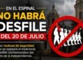 Ola de inseguridad obliga a cancelar el desfile del 20 de Julio en El Espinal