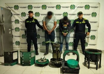 Cayeron tras el robo de una antena: los interceptaron cuando escapaban por la vía Cunday-Villarrica