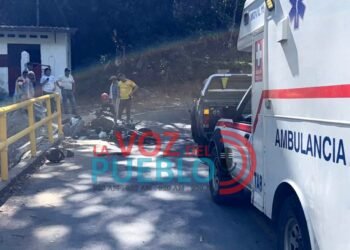 Aparatoso accidente en la vía al balneario Cancún dejó dos heridos en Mariquita