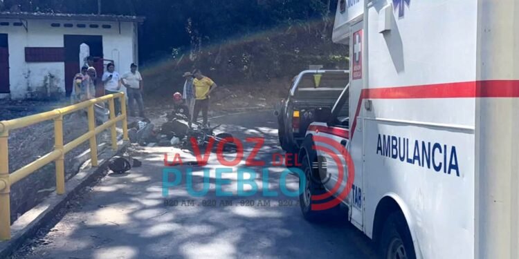 Aparatoso accidente en la vía al balneario Cancún dejó dos heridos en Mariquita