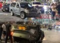 ¡Aparatoso volcamiento en Ibagué! Chevrolet Onix terminó llantas arriba tras brutal choque con un coche fúnebre
