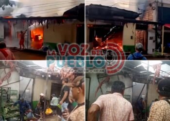 Fallas eléctricas habría causado incendio en Ataco donde un almacén y un restaurante quedaron en cenizas