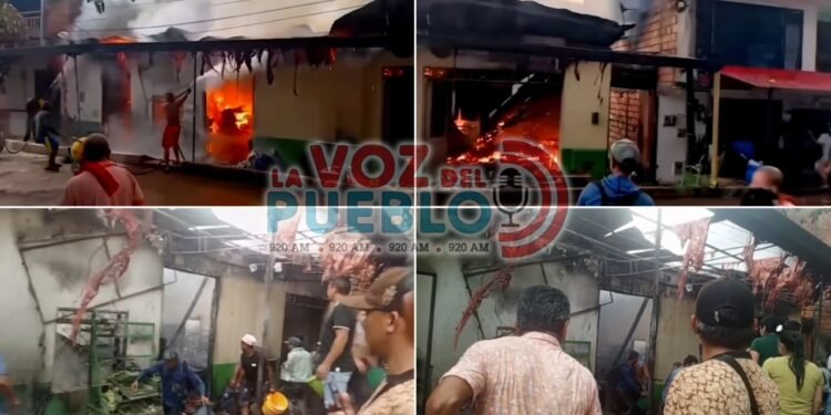 Fallas eléctricas habría causado incendio en Ataco donde un almacén y un restaurante quedaron en cenizas