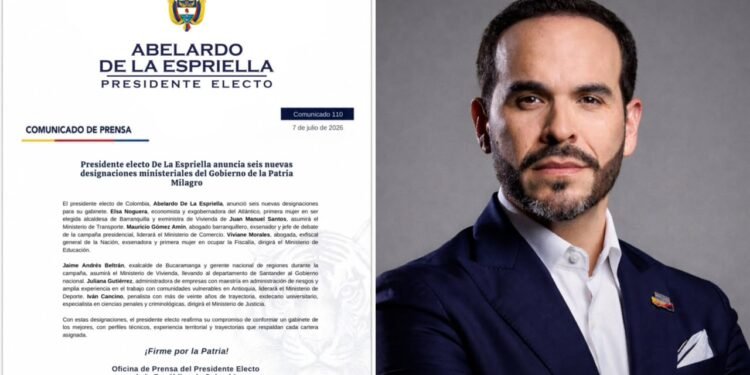 Abelardo de La Espriella revela otros seis ministros y continúa armando su gabinete de gobierno