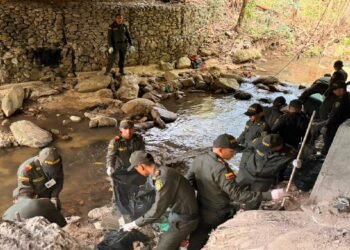 ‘Cambuche’ y un botadero de basura hallaron debajo de puente vehicular en el ingreso a Santa Inés